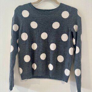 Alice + Olivia Grey Polka Dot Sweater
